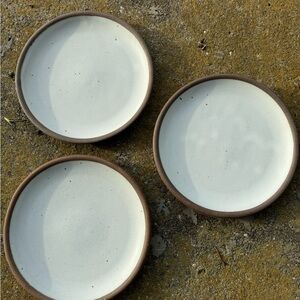 3 East Fork Pottery old eggshell side plates. 2018, seconds.